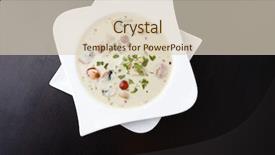  Presentation with coconut milk - Colorful slide deck enhanced with milk with chicken traditional thai backdrop and a lemonade colored foreground