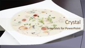  Presentation with coconut milk - PPT layouts having milk with chicken traditional thai background and a lemonade colored foreground