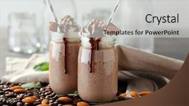  Presentation with almond - Slide deck consisting of milkshake - tasty milk shake cocktails background and a light gray colored foreground