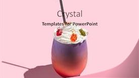  Presentation with milkshake - Colorful presentation design enhanced with milkshake-on-pink-background-hard backdrop and a lemonade colored foreground