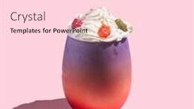  Presentation with milkshake - Slide set enhanced with milkshake-on-pink-background-hard background and a lemonade colored foreground