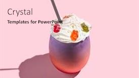  Presentation with milkshake - Beautiful PPT layouts featuring milkshake-on-pink-background-hard backdrop and a lemonade colored foreground