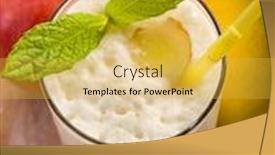  Presentation with milkshake - Theme enhanced with milkshake with pears ginger and lemon background and a yellow colored foreground