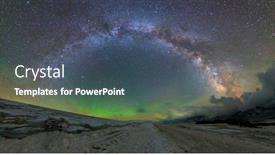  Presentation with way - Presentation theme with milky-way-arc-from-mount background and a ocean colored foreground