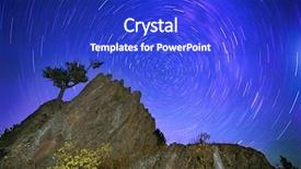  Presentation with starry night - Amazing presentation theme having milky way astronomy - starry night sky in high backdrop and a cobalt blue colored foreground