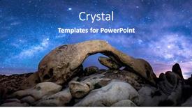  Presentation with eight - Amazing slide deck having milky-way-formed-over-joshua backdrop and a teal colored foreground