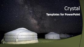  Presentation with desert night sky - PPT theme enhanced with milky-way-in-the-sky background and a wine colored foreground