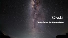  Presentation with night stars - Cool new PPT theme with milky way on equatorial latitude backdrop and a dark gray colored foreground