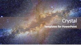  Presentation with way - Amazing PPT theme having milky way backdrop and a coral colored foreground