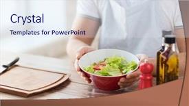  Presentation with cooking - PPT theme with olive mill - cooking and home concept background and a sky blue colored foreground