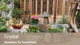  Presentation with chinese traditional - Cool new PPT layouts with mill in chinese old ancient backdrop and a coral colored foreground