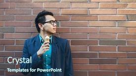  Presentation with twenties - Audience pleasing slide set consisting of millenials - young asian man in his backdrop and a ocean colored foreground