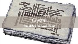  Presentation with millennials - Presentation design with millennials-generation-word-cloud-demography background and a gray colored foreground