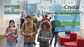  Presentation with millennials - Audience pleasing slide set consisting of weather news - millennials using social media backdrop and a tawny brown colored foreground