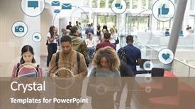  Presentation with millennials - Presentation design with millennials using social media background and a coral colored foreground