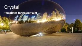  Presentation with millennium - PPT layouts with millennium-park-chicago-cloud-gate background and a wine colored foreground