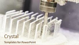  Presentation with robotic process automation industry 4 - Cool new slides with miller - industrial metalworking cutting process backdrop and a cream colored foreground