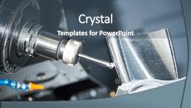  Presentation with cnc machining - Amazing slides having miller - milling cutting metalworking process precision backdrop and a ocean colored foreground