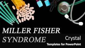  Presentation with fisher - PPT theme featuring miller-fisher-syndrome-text background and a black colored foreground