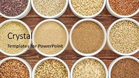  Presentation with sorghum - PPT theme enhanced with millets - healthy gluten free grains abstract background and a coral colored foreground