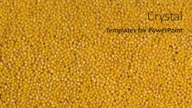  Presentation with millet - Presentation theme with millet-groats-texture-abstract-background background and a gold colored foreground