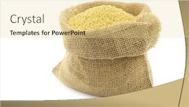  Presentation with millet - Slides consisting of millet-in-a-burlap-bag background and a blonde colored foreground