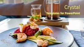  Presentation with millet - PPT theme enhanced with millet-with-beetroot-and-shrimps background and a tawny brown colored foreground