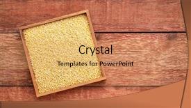 Presentation with barn wood - Theme enhanced with millets - gluten free millet grain background and a coral colored foreground