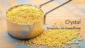  Presentation with gluten free - Beautiful presentation design featuring millets - gluten free millet grain backdrop and a yellow colored foreground