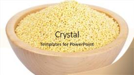  Presentation with millet - Amazing PPT theme having millets - raw millet in bowl isolated backdrop and a blonde colored foreground