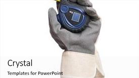  Presentation with hand tools - Presentation theme consisting of millimeter - close up view of worker background and a white colored foreground