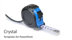  Presentation with measurement - Slide set consisting of millimeter - single yardstick measurement isolated background and a white colored foreground