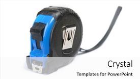  Presentation with measurement - Theme with millimeter - single yardstick measurement isolated background and a white colored foreground