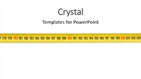  Presentation with caution tape yellow - Amazing slide deck having millimeter - yellow tape measure tool isolated backdrop and a white colored foreground