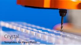  Presentation with milling machine - Beautiful slide set featuring milling-machine-processes-the-plastic backdrop and a light blue colored foreground