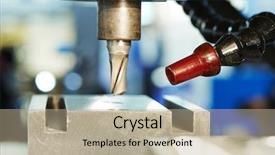  Presentation with cnc machine tool milling - Cool new presentation theme with milling machine tool with mill backdrop and a mint green colored foreground