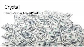  Presentation with bills - Presentation theme having million - background with money american hundred background and a white colored foreground
