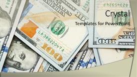  Presentation with the money hundred - PPT theme having million - many hundred dollars cash money background and a soft green colored foreground