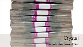  Presentation with packs - Colorful theme enhanced with million rubles - stack of bills backdrop and a mint green colored foreground