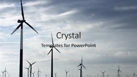  Presentation with power generation - Colorful PPT theme enhanced with mills for electric power generation backdrop and a light gray colored foreground