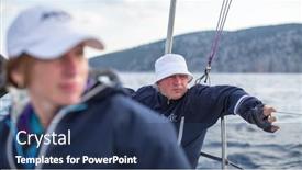  Presentation with cyclades - PPT theme consisting of milos-greece-sep-27-2016 background and a ocean colored foreground