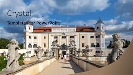  Presentation with pearl - Slides featuring milotice-castle-czech-republic-state background and a teal colored foreground