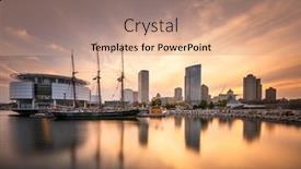  Presentation with wisconsin - Colorful PPT theme enhanced with milwaukee-wisconsin-usa-downtown-city backdrop and a coral colored foreground