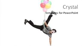  Presentation with mime - Presentation theme featuring mime-doing-a-handstand and a white colored foreground
