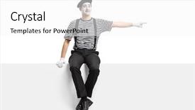  Presentation with mime - Slide deck enhanced with mime sitting on a panel background and a white colored foreground