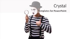  Presentation with mime - Cool new theme with mime with loupe isolated backdrop and a  colored foreground
