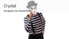  Presentation with mime - PPT layouts enhanced with mime with loupe isolated background and a  colored foreground