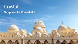  Presentation with egypt toothpaste - Presentation theme consisting of mina mosque in hurghada egypt background and a teal colored foreground