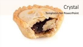  Presentation with pudding - Beautiful slides featuring christmas mince pie backdrop and a lemonade colored foreground