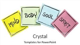  Presentation with body soul spirit - PPT theme consisting of mind body soul and spirit background and a white colored foreground